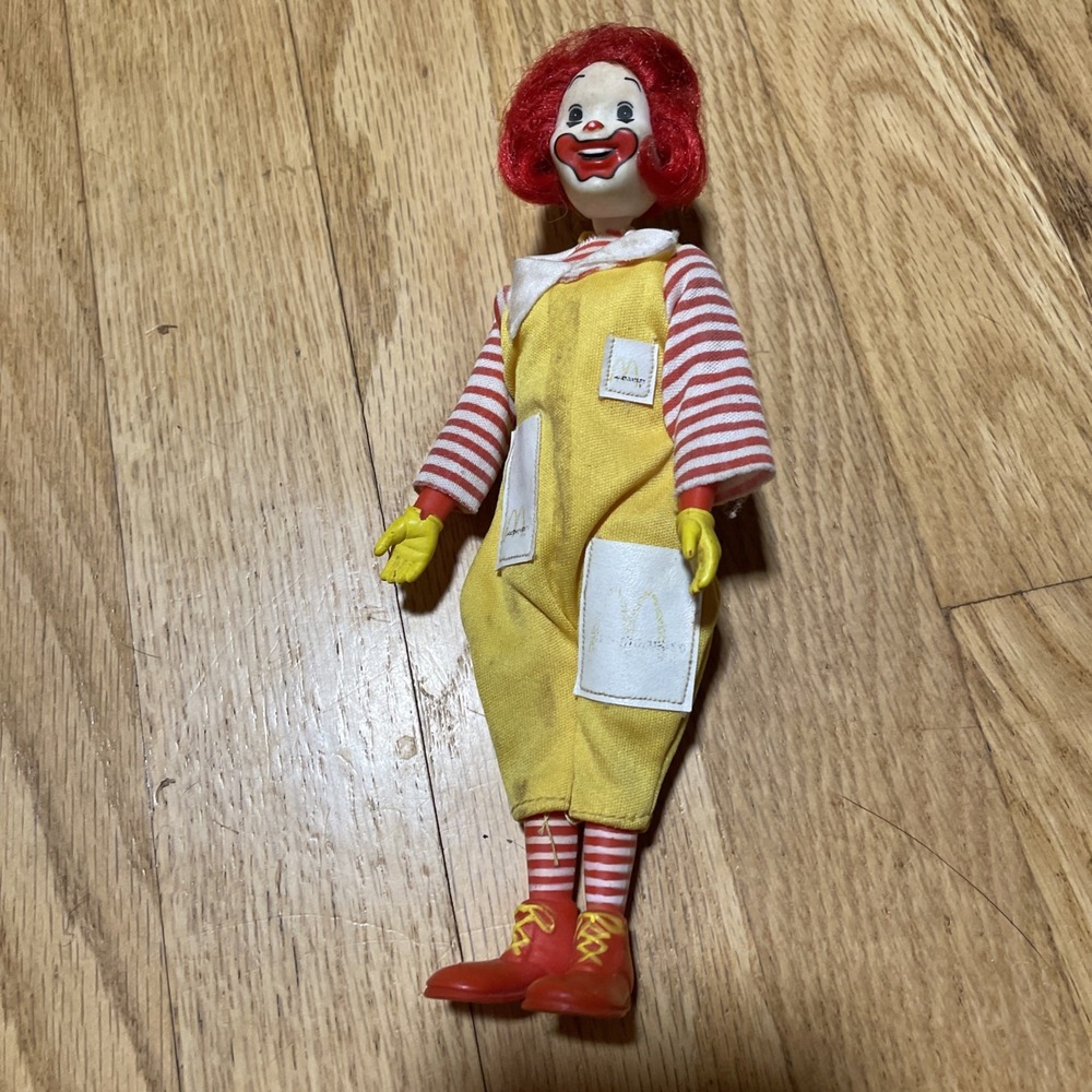 Vintage Remco Ronald McDonald Doll 8" 1976 McDonald's Figure **No Stand**